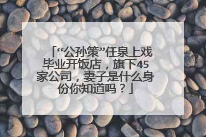 “公孙策”任泉上戏毕业开饭店,旗下45家公司,妻子是什么身份你知道吗?