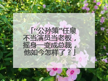 “公孙策”任泉不当演员当老板,摇身一变成总裁,他如今怎样了?