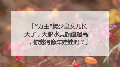 “力王”樊少皇女儿长大了，大眼水灵颜值超高，你觉得像洋娃娃吗？