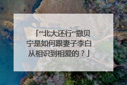 “北大还行“撒贝宁是如何跟妻子李白从相识到相爱的？