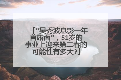 “吴秀波息影一年首露面”，51岁的事业上迎来第二春的可能性有多大?