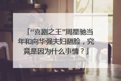 “喜剧之王”周星驰当年和向华强夫妇翻脸,究竟是因为什么事情?