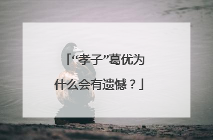 “孝子”葛优为什么会有遗憾?