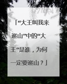 “大王叫我来巡山”中的“大王”是谁，为何一定要巡山？