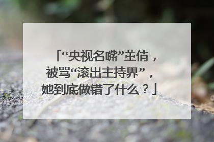 “央视名嘴”董倩，被骂“滚出主持界”，她到底做错了什么？