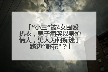 “小三”被4女围殴扒衣，男子痛哭以身护情人，男人为何痴迷于路边“野花”？