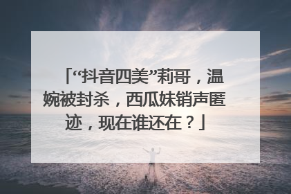 “抖音四美”莉哥,温婉被封杀,西瓜妹销声匿迹,现在谁还在?