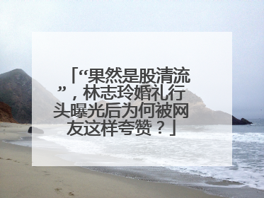 “果然是股清流”,林志玲婚礼行头曝光后为何被网友这样夸赞?