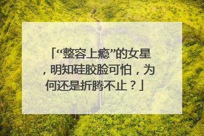 “整容上瘾”的女星,明知硅胶脸可怕,为何还是折腾不止?