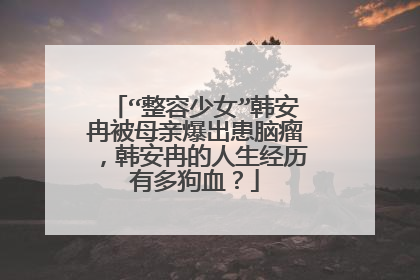 “整容少女”韩安冉被母亲爆出患脑瘤,韩安冉的人生经历有多狗血?