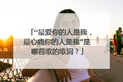 “最爱你的人是我，最心痛你的人是我”是哪首歌的歌词？