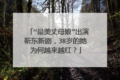 “最美丈母娘”出演靳东新剧，38岁的她为何越来越红？