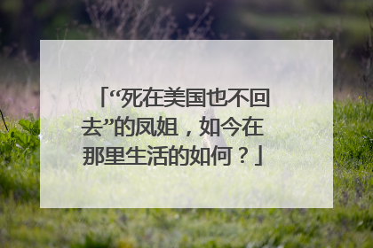 “死在美国也不回去”的凤姐，如今在那里生活的如何？