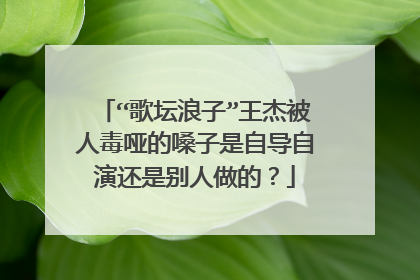 “歌坛浪子”王杰被人毒哑的嗓子是自导自演还是别人做的？