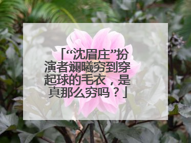 “沈眉庄”扮演者斓曦穷到穿起球的毛衣,是真那么穷吗?