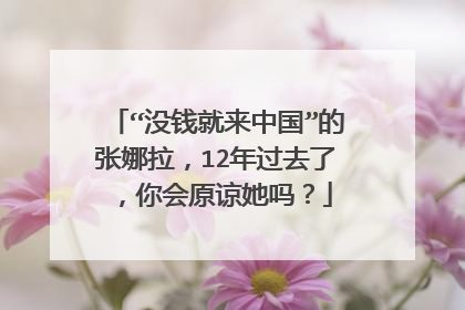 “没钱就来中国”的张娜拉,12年过去了,你会原谅她吗?