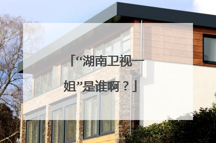 “湖南卫视一姐”是谁啊?