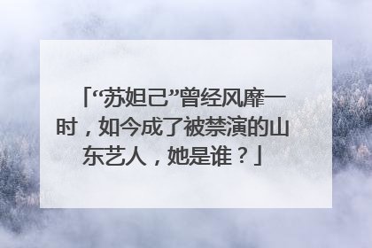 “苏妲己”曾经风靡一时,如今成了被禁演的山东艺人,她是谁?