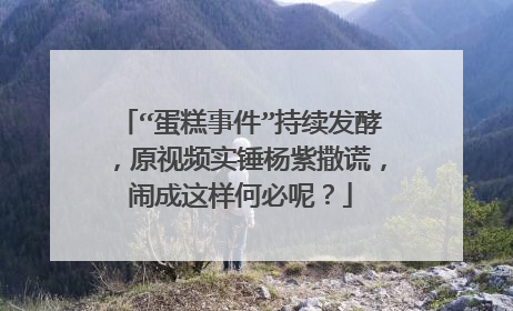 “蛋糕事件”持续发酵,原视频实锤杨紫撒谎,闹成这样何必呢?