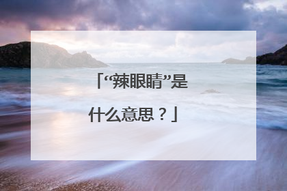 “辣眼睛”是什么意思？