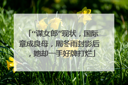 “谋女郎”现状,国际章成良母,周冬雨封影后,她却一手好牌打烂