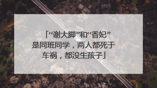 “谢大脚”和“香妃”是同班同学,两人都死于车祸,都没生孩子