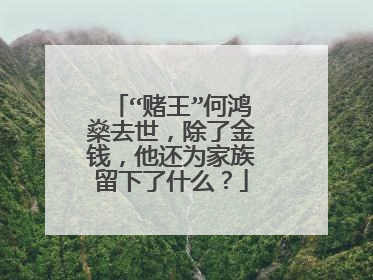 “赌王”何鸿燊去世,除了金钱,他还为家族留下了什么?