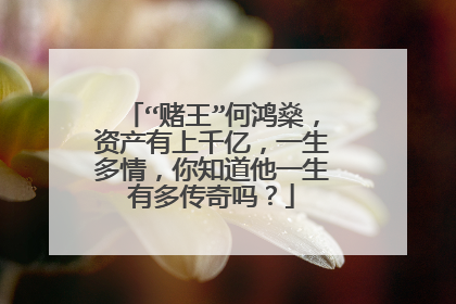 “赌王”何鸿燊，资产有上千亿，一生多情，你知道他一生有多传奇吗？