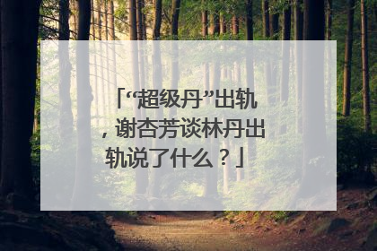 “超级丹”出轨,谢杏芳谈林丹出轨说了什么?