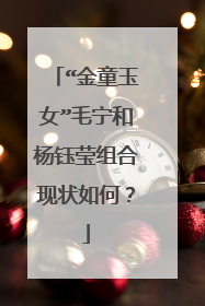 “金童玉女”毛宁和杨钰莹组合现状如何?