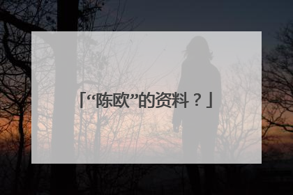 “陈欧”的资料？