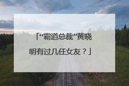 “霸道总裁”黄晓明有过几任女友？