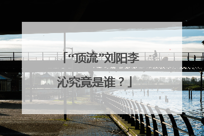 “顶流”刘阳李沁究竟是谁？