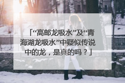 “高邮龙吸水”及“青海湖龙吸水”中疑似传说中的龙，是真的吗？