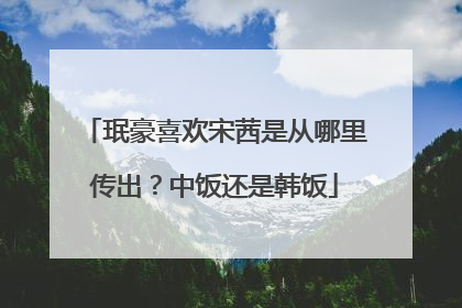 珉豪喜欢宋茜是从哪里传出？中饭还是韩饭