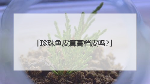 珍珠鱼皮算高档皮吗?