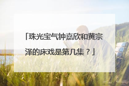 珠光宝气钟嘉欣和黄宗泽的床戏是第几集?