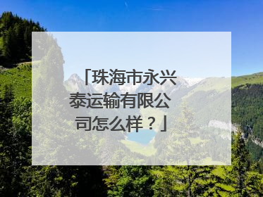珠海市永兴泰运输有限公司怎么样？