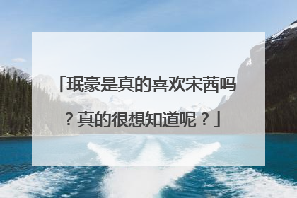 珉豪是真的喜欢宋茜吗?真的很想知道呢?
