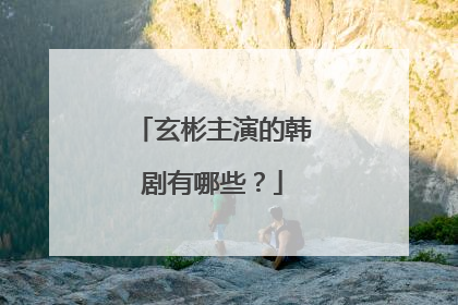 玄彬主演的韩剧有哪些？