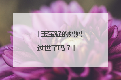 玉宝强的妈妈过世了吗?
