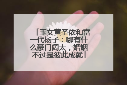 玉女黄圣依和富一代杨子：哪有什么豪门阔太，婚姻不过是彼此成就