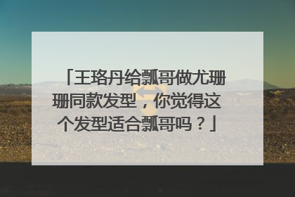 王珞丹给瓢哥做尤珊珊同款发型,你觉得这个发型适合瓢哥吗?