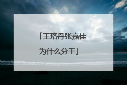王珞丹张嘉佳为什么分手
