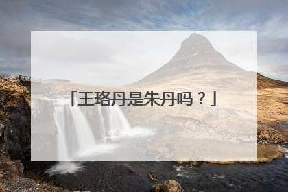 王珞丹是朱丹吗?