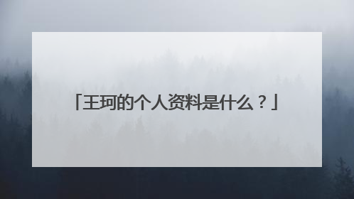 王珂的个人资料是什么？