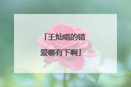 王灿唱的错爱哪有下啊