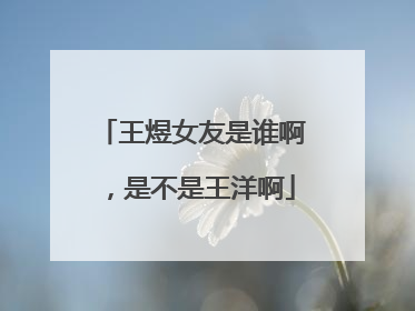 王煜女友是谁啊，是不是王洋啊