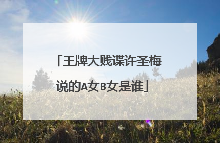 王牌大贱谍许圣梅说的A女B女是谁