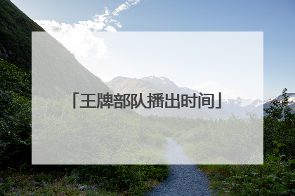 王牌部队播出时间